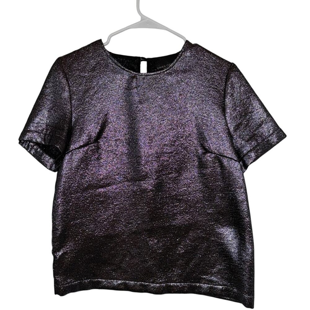 Erika Cavallini Metallic Shimmer Top – Made in Italy – Size XS